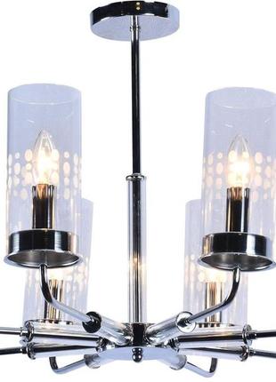 Люстра в хроме на 8 лампочек с прозрачными плафонами sneha (99766201735/8)