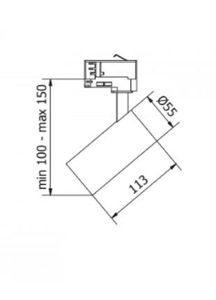 Светильник трековый 3-фазный sneha (997065 gu10)3 фото