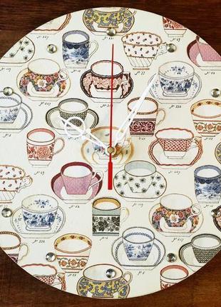 Кухонні настінні годинники "чаювання" ø251 фото