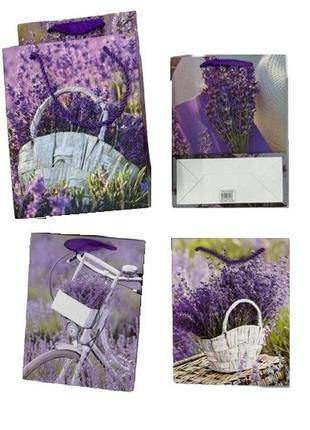 Пакет подарунковий паперовий l "lavender" 30*41*12см ww02812-l (360шт)