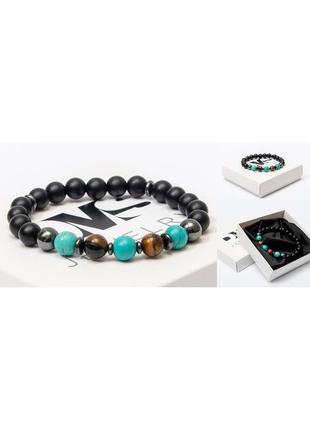 Браслет dms jewelry из шунгита, тигрового глаза, бирюзы dynamic bracelet4 фото