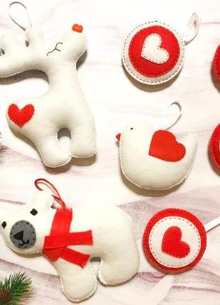 Олень, мишка и птичка на новогоднюю елку