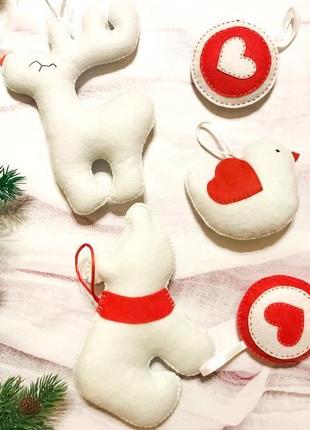 Олень, мишка и птичка на новогоднюю елку