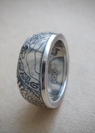 Кольцо из монеты 5 гривен 2017 (год петуха ) серебро 9256 фото
