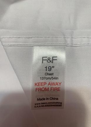 Белая праздничная мужская рубашка f&f6 фото