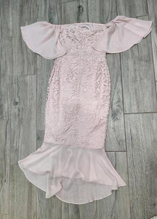 Шикарное вечернее платье boohoo. миди.розовая.новая.р.363 фото