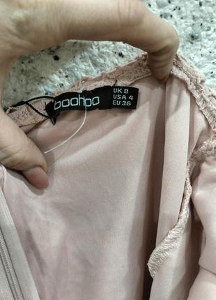 Шикарное вечернее платье boohoo. миди.розовая.новая.р.369 фото