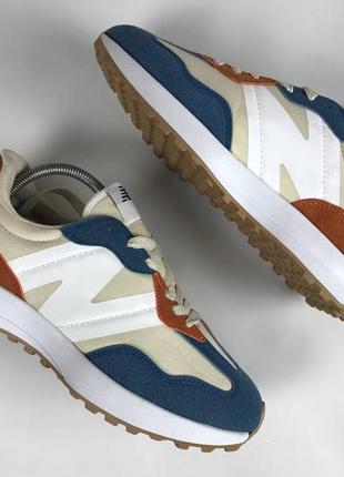 Новые мужские кроссовки new balance 327 beige blue мужественные кроссовки