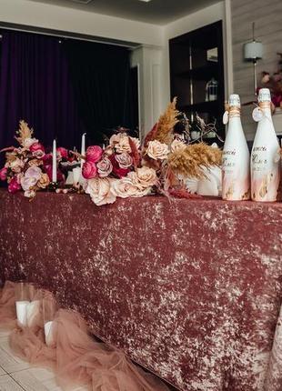 Весільні набори, декор бокалів, шампанського, свічки7 фото