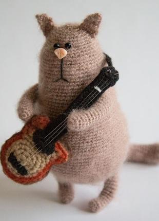 Інтер'єрна іграшка кіт рокер2 фото