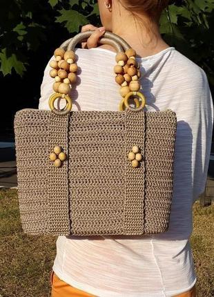 Сумка з декоративними ручками