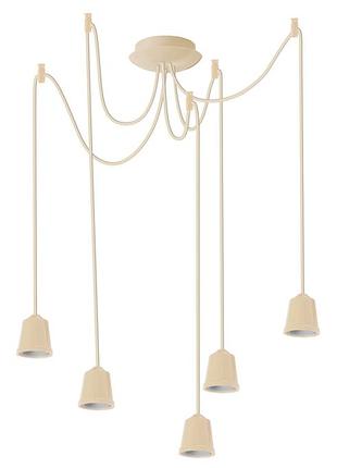 Люстра паук на 5 лампочек потолочная е27 sneha (525 ivory)