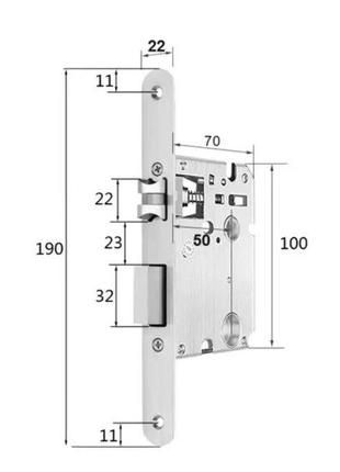 Корпус замка без циліндра pes mortiza 50/190