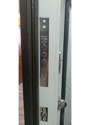 Двері вхідні металеві вуличні  прованс двоколірна  венге-темний 850х2040х110 ліве/праве5 фото