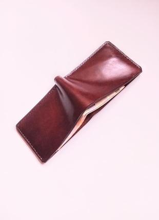Кожаный кошелек с зажимом  и большим отделом для купюр5 фото