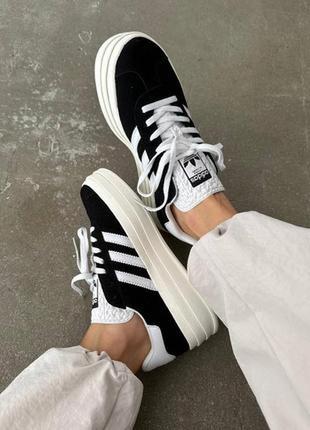 Кроссовки adidas gazelle platform black6 фото