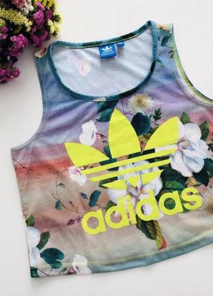 Укороченый топ майка adidas оригінал