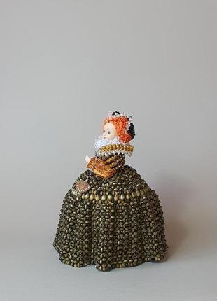 Фарфоровая кукла в образе елизаветы i тюдор2 фото