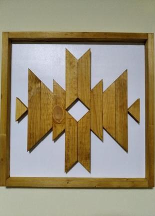 Комплект з 4 сучасних панно з дерева в гуцульському стилі3 фото