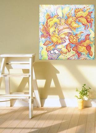 Картина мозаїка картина з рибами риба картина мозаїчне панно замовити картину золота рибка картина2 фото