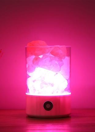 Соляной светильник doctor-101 arish с функцией ночника на 7 цветов подсветки и гималайской солью7 фото
