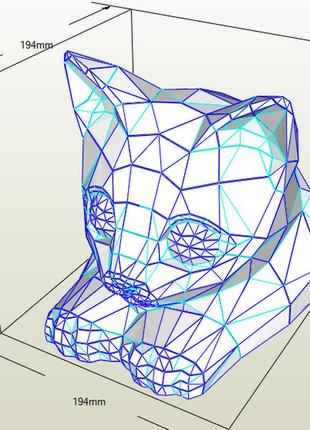 Paperkhan набор для создания 3d фигур кошка кот котенок оригами papercraft развивающий набор антистресс2 фото