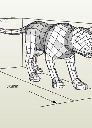 Paperkhan набор для создания 3d фигур кошка кот котенок оригами паперкрафт развивающий набор подарок