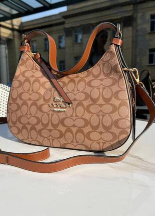 Женская сумка из эко-кожи coach коач молодежная, брендовая сумка-клатч маленькая через плечо3 фото