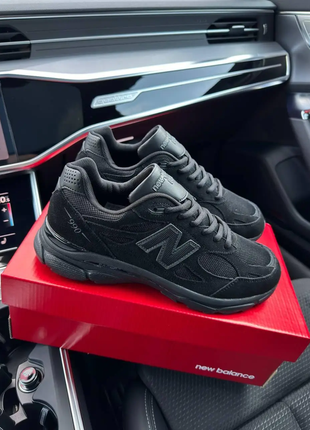 Новые мужские кроссовки new balance 990 all black мужское кроссовки1 фото