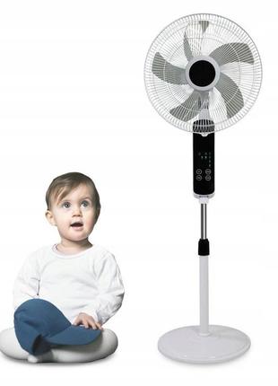 Вентилятор напольный с пультом volteno vo1885 (50 вт, 39 см, белый)