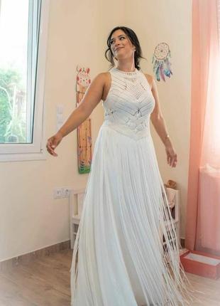 Свадебное платье макраме 5