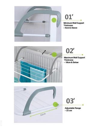 Сушарка для білизни навісна fold clothes shelf на батарею5 фото