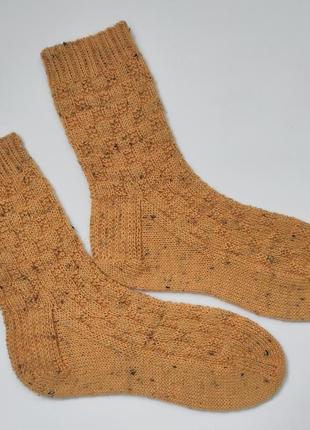 Шкарпетки чоловічі в'язані ручної роботи3 фото