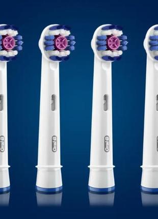 4 шт насадка oral b 3d white oral-b орал бі 3d white 3д вайт eb18