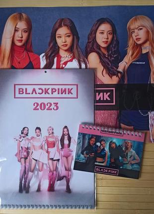 Набір black pink блек пінк постер + календар + блокнот1 фото