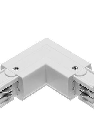 Коннектор угловой l-тип 3-фазный белый sneha (997066-5 wt)