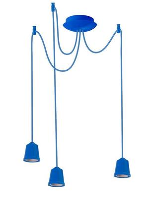 Люстра павук на 3 лампочки стельова е27 sneha (323 blue)1 фото