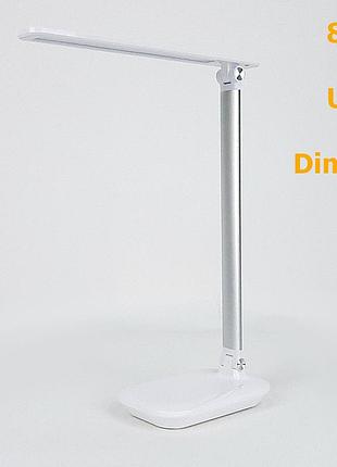 Світлодіодна настільна лампа led біла, usb, dimmer, 3000-6000k sneha (997903 8w)