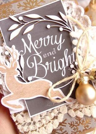 Стильні листівки "merry and bright"5 фото