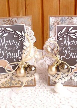 Стильные открытки "merry and bright"7 фото