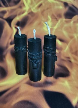 Набор из 3 черных восковых свечей «сбросить оковы»
