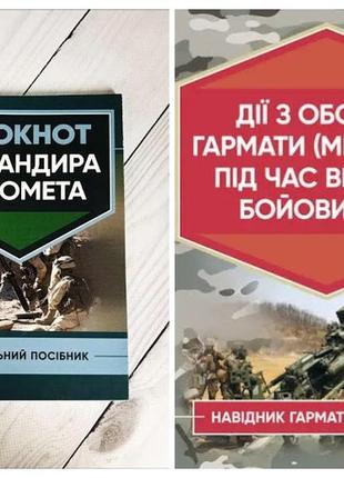 Набір книг "блокнот командира міномета","дії з обслуги гармати (міномету) під час ведення бойових дій"1 фото