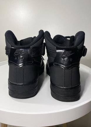 Nike air force 1 high gs кроссовки черные оригинал высокие3 фото