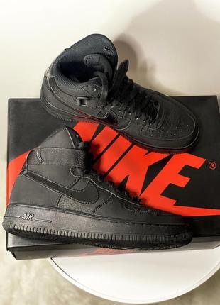 Nike air force 1 high gs кроссовки черные оригинал высокие8 фото