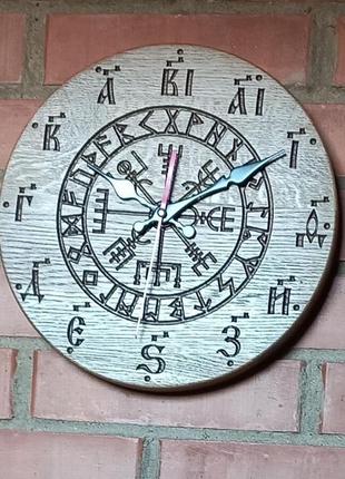 Годинник із зворотним ходом "старослов'янська символіка" №14 фото