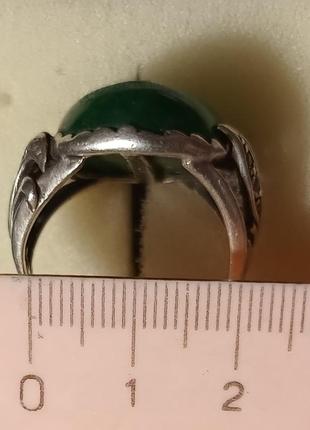 Серебренное кольцо с натуральным камнем3 фото