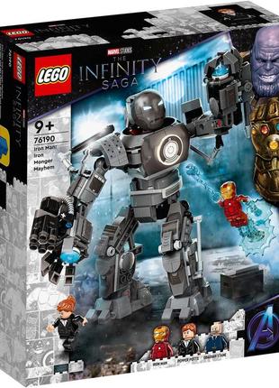 Lego marvel super heroes iron man: iron monger mayhem железный человек: схватка с железным торговцем (76190)