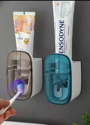 Автоматический дозатор для зубной пасты suremiao / настенный диспенсер зубной пасты