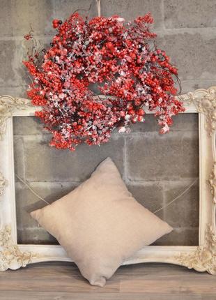 Декоративна подушка "оливковий квітка"4 фото