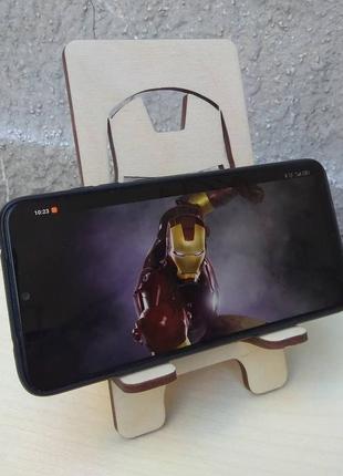 Підставка для телефону з логотипом залізної людини2 фото